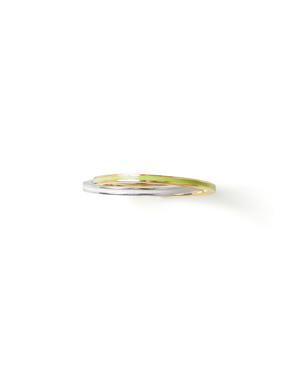 Bicolor ring lime green 詳細画像 Silver/Gold 1