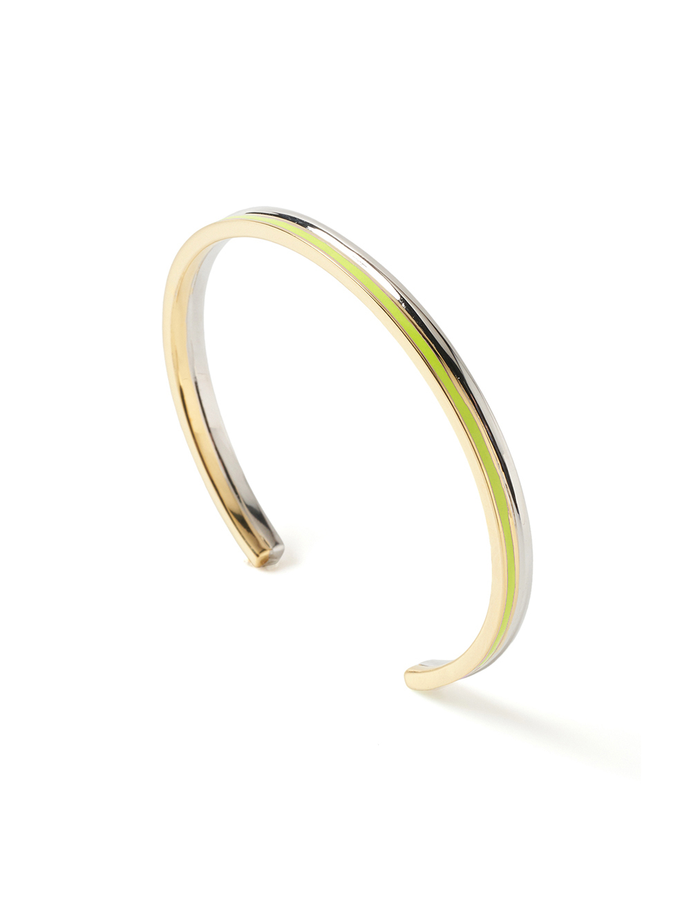 Bicolor bangle lime green		 詳細画像 Silver/Gold 1
