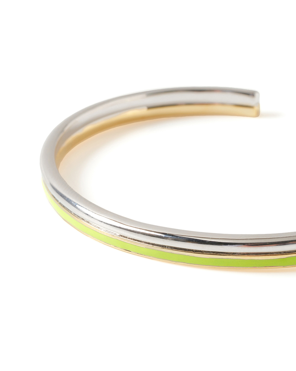 Bicolor bangle lime green		 詳細画像 Silver/Gold 2