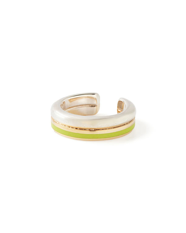 Bicolor cuff lime green