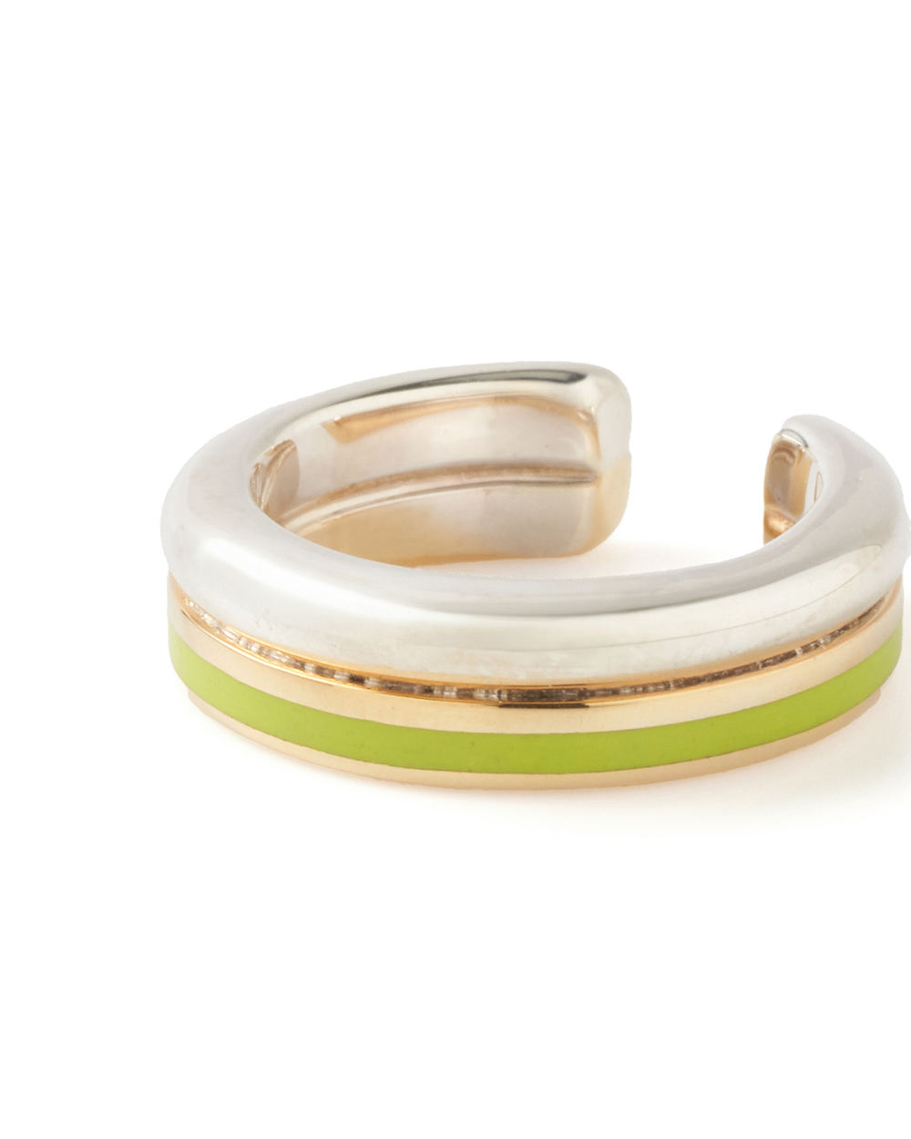 Bicolor cuff lime green 詳細画像 Silver/Gold 1
