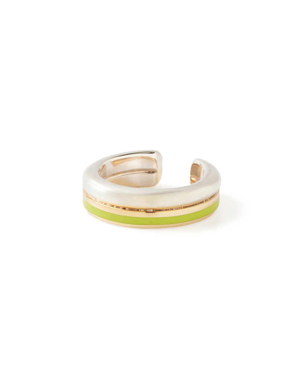 Bicolor cuff lime green 詳細画像 Silver/Gold 1