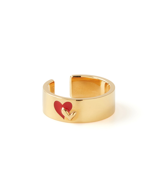 Twin hearts cuff gold