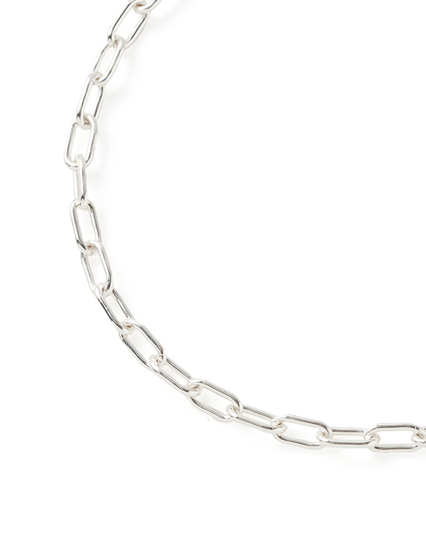 Curb chain silver bracelet 詳細画像