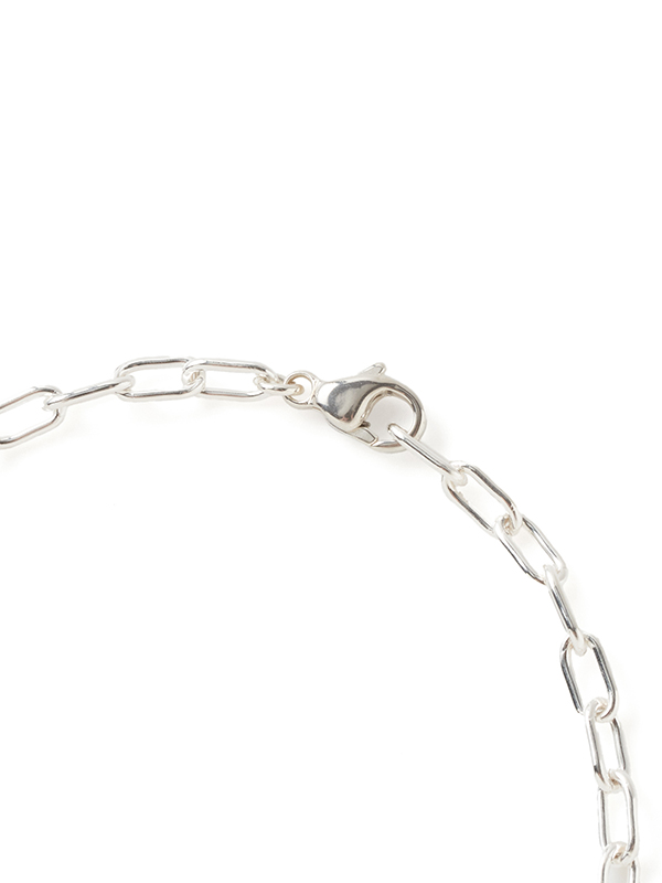 Curb chain silver bracelet 詳細画像