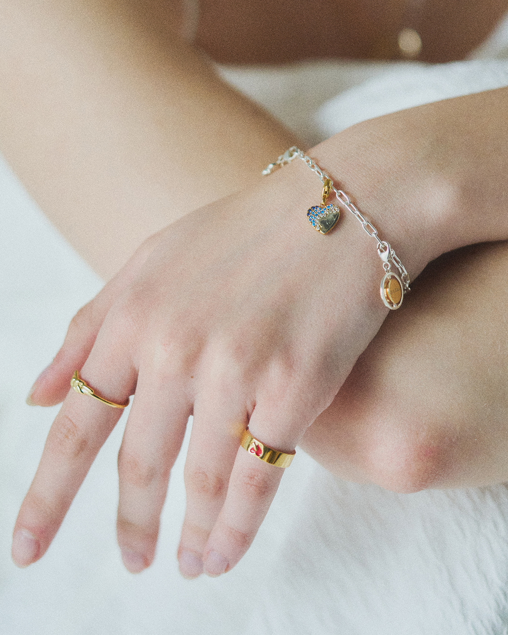 Curb chain silver bracelet 詳細画像 Silver 6