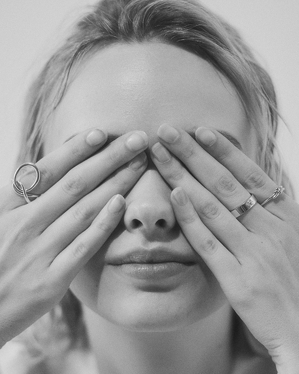 Twin hearts ring silver 詳細画像