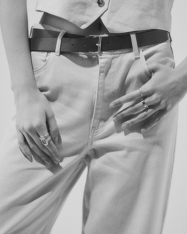 Twin hearts ring silver 詳細画像