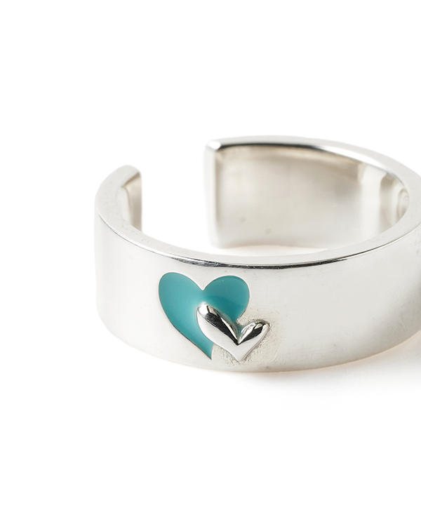 Twin hearts cuff silver 詳細画像