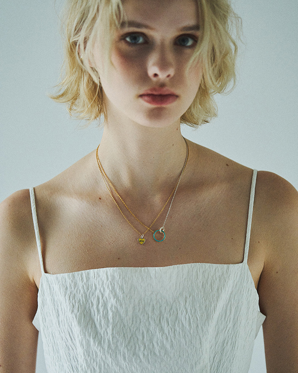 2way color necklace blue				 				 詳細画像