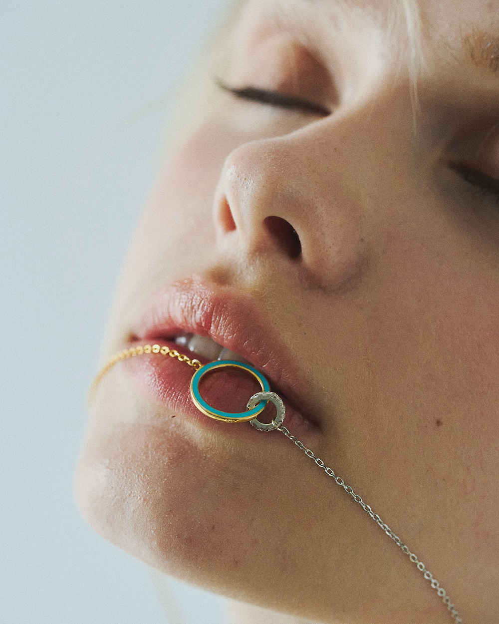 2way color necklace blue				 				 詳細画像 Silver/Gold 8