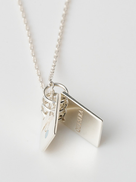 QUESERA note book necklace (blue) 詳細画像 Silver 4
