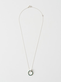 Two way color necklace green