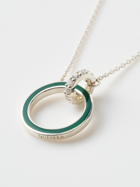 Two way color necklace green 詳細画像 Silver 3