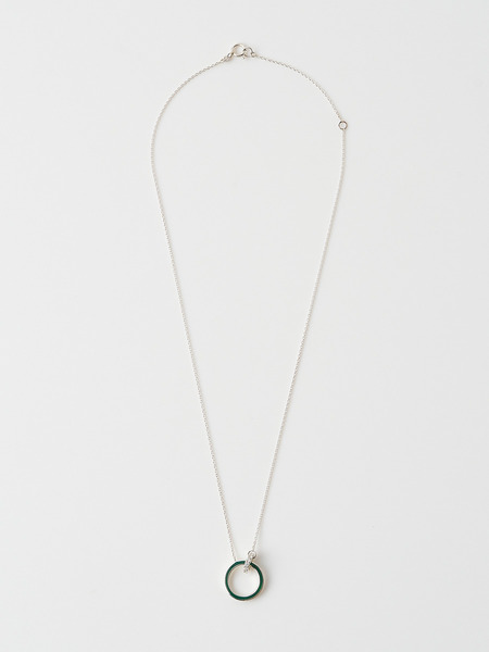 Two way color necklace green 詳細画像 Silver 1