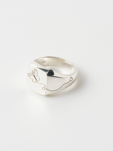 Signet ring (butterfly) 詳細画像 Silver 1