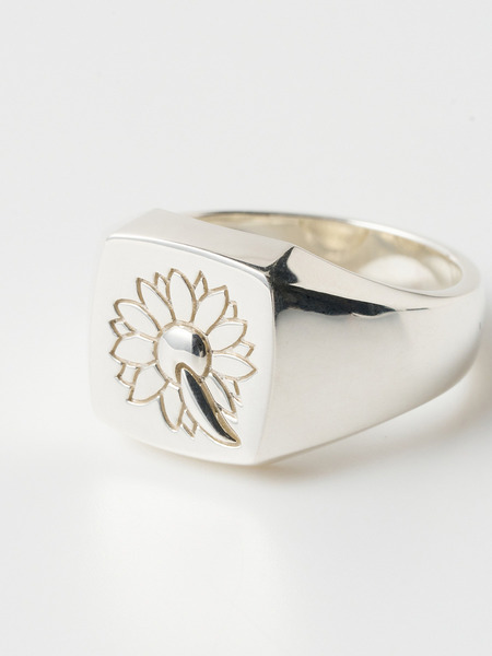 Signet ring (sun flower) 詳細画像 Silver 2