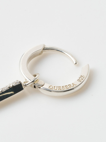 Line stone pierced earrings 詳細画像 Silver 4