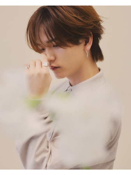 Line stone pierced earrings 詳細画像 Silver 9