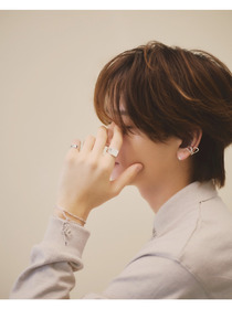 Twin hearts pierced earrings 詳細画像