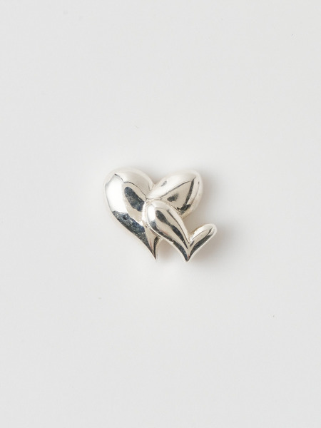 Twin hearts pierced earrings 詳細画像 Silver 3