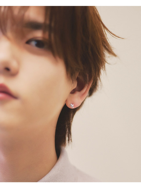 Twin hearts pierced earrings 詳細画像 Silver 6