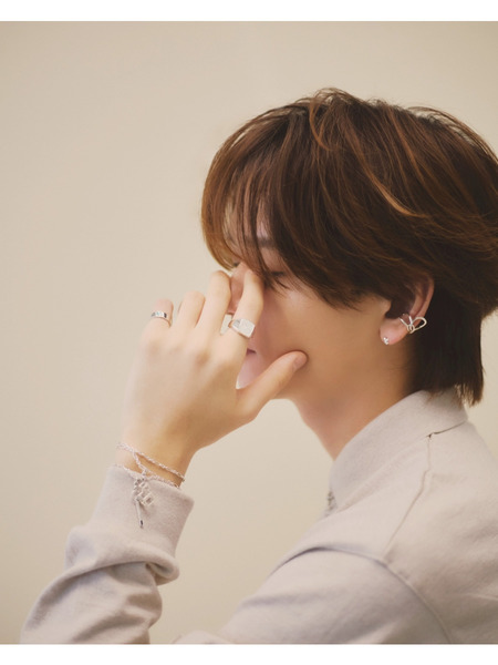 Twin hearts pierced earrings 詳細画像 Silver 7